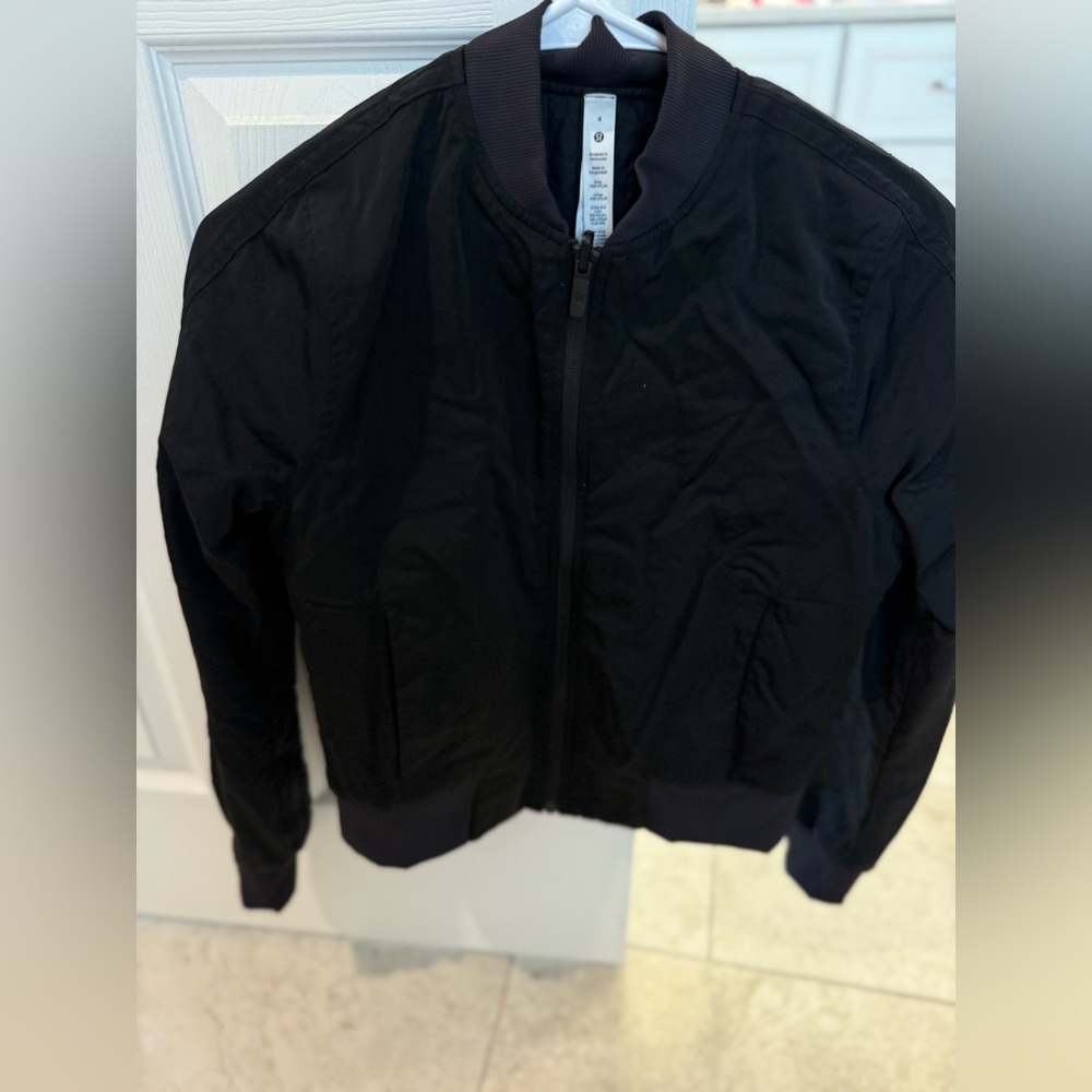 lululemon athletica women's black Bomber Jacket